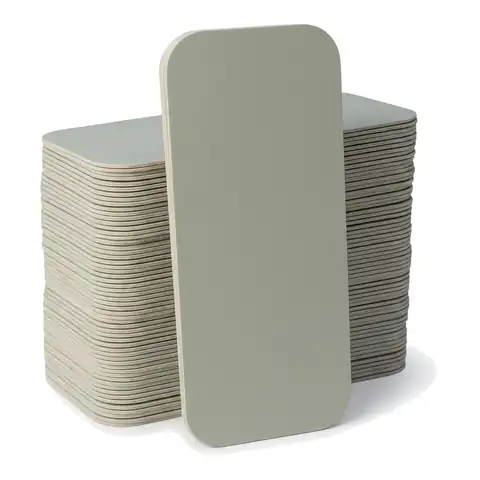 6A Lids, a pack in front with more packs stacked behind, foil container, aluminium container
