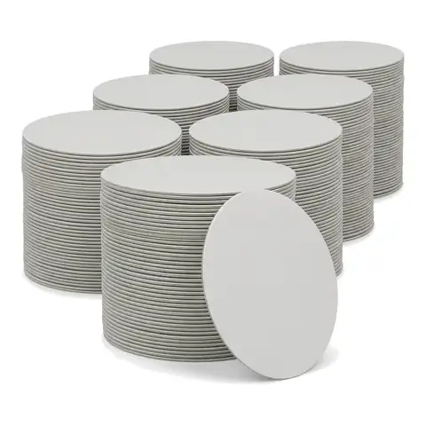 NO12 7" Lids, a pack in front with more packs stacked behind, foil container, aluminium container