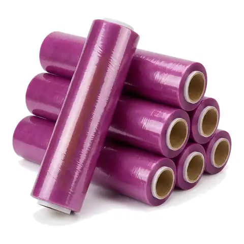 Large Cling Film 300m x 45cm, a pack in front with more packs stacked behind, catering cling film, food wrap