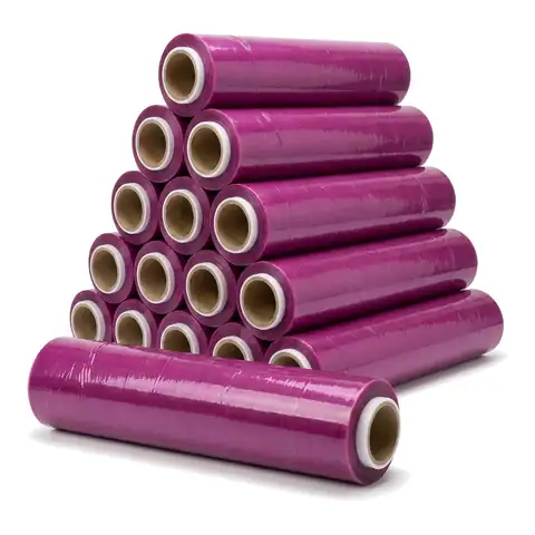 Small Cling Film 300m x 30cm, a pack in front with more packs stacked behind, catering cling film, food wrap