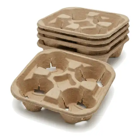 4 Cup Holder, a pack in front with more packs stacked behind, cup carrier, drinks tray