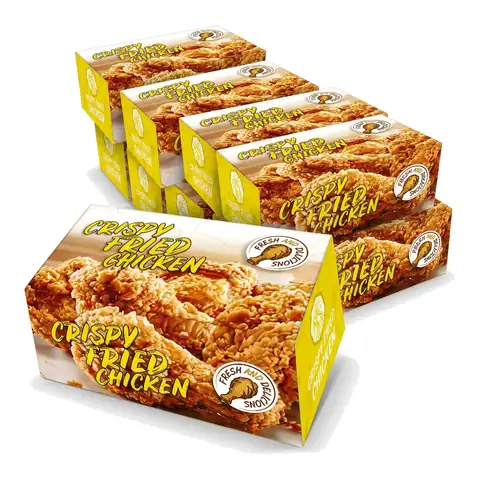 FC3 Large Chicken Box, a pack in front with more packs stacked behind, fried chicken box, chicken bucket