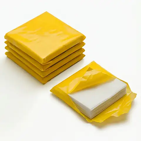12" Pizza Box Grease Liner, a pack in front with more packs stacked behind, pizza packaging, pizza delivery box
