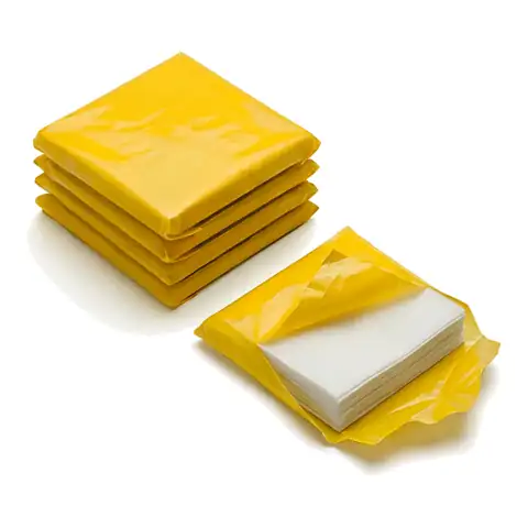 7" Pizza Box Grease Liner, a pack in front with more packs stacked behind, pizza packaging, pizza delivery box