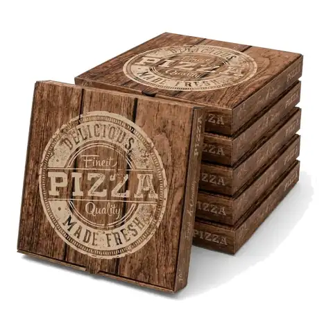 15" Printed Brown Pizza Box, case of 40