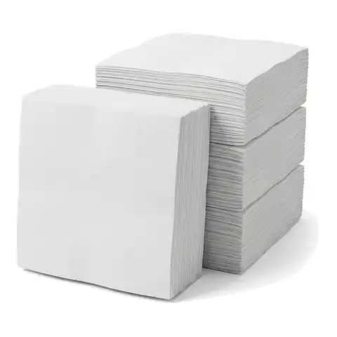 1ply 30x30 Premium Serviettes, a pack in front with more packs stacked behind, napkin, paper napkin