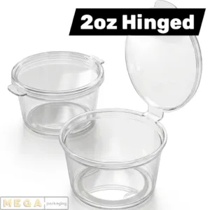 2oz clear plastic sauce pots