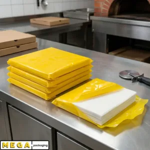 Pizza Box Grease Liner 14x14 inch 4kg white greaseproof paper 790 sheets 40 GSM prevents grease staining UK