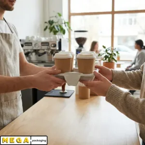 Cup Holder 2 x360 craft cardboard coffee cup carrier 2 cup holder 360 pack bulk wholesale takeaway cafe restaurant beverage carrier