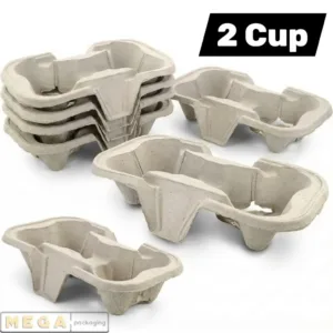 Cup Holder 2 x360 craft cardboard coffee cup carrier 2 cup holder 360 pack bulk wholesale takeaway cafe restaurant beverage carrier