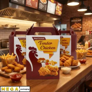 Bucket Chicken Box - FC4 x100 family party size bucket white paperboard grease-resistant ventilation takeaway fast food UK