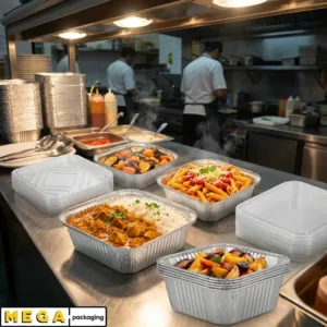 Aluminium Container - No1 x1000 silver foil 250ml rectangular oven-safe freezer-safe recyclable food-grade takeaway UK