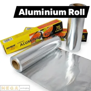 Aluminium Foil Roll Large x1 450mm 18 inch width 75m length 11 microns catering foil food wrapping UK