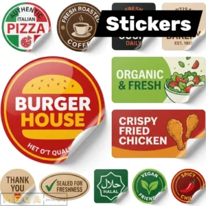 Custom Printed STICKERS vinyl paper foil round square rectangle die-cut full-color logo branding waterproof durable UK