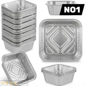 Aluminium Container - No1 x1000 silver foil 250ml rectangular oven-safe freezer-safe recyclable food-grade takeaway UK