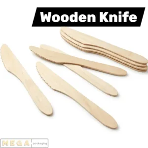 Wooden Knife x1000 birchwood cutlery 6.5 inch eco-friendly biodegradable 1000 pack bulk wholesale catering restaurant sustainable