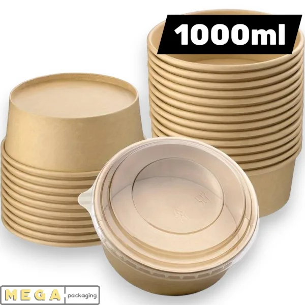 1000 kraft round bowl