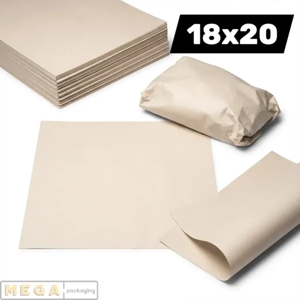 Wrapping Paper 18x20 inch 10kg white newsprint offcuts 450mm x 500mm food-grade clean newsprint 1900 sheets bulk pack UK