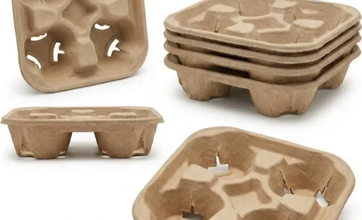 Cup Holder 4 x180 kraft cardboard coffee cup carrier 4 cup holder 180 pack bulk wholesale takeaway cafe restaurant beverage carrier