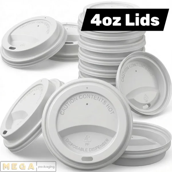 4oz white lids coffee