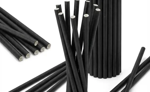 Bio Paper Straw 6M x250 biodegradable paper straw 6mm standard bore drinking straw 197mm length 3-ply kraft paper compostable eco-friendly 250 pack bulk wholesale UK