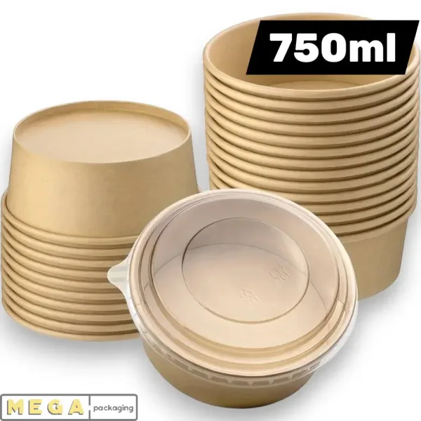750 kraft round bowl