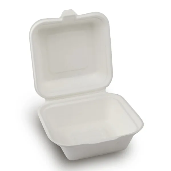 6x6 Bagasse Burger Box