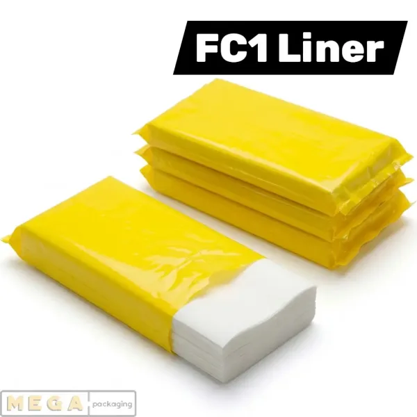 Chicken Box Grease Liner - FC1 x2000 white greaseproof paper 7x14 inches food-grade biodegradable fried chicken takeaway UK