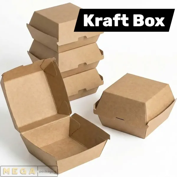 kraft brown burger box