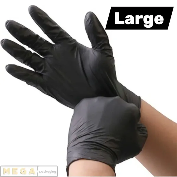 large black nitrile gloves